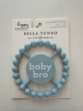 Bella Tunno Happy Teether Baby Bro Blue Silicone Teether